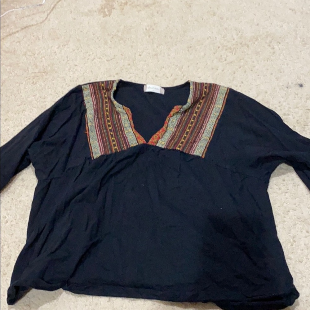 Black embroidered shirt from altard state.